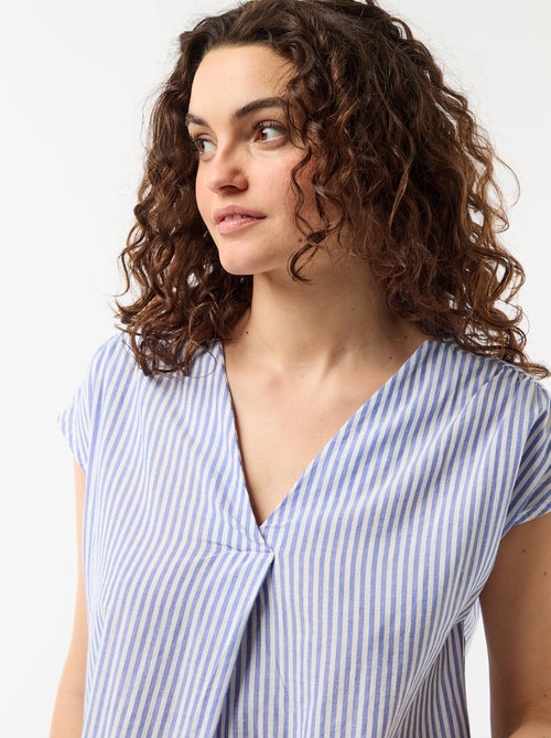 Lang nachthemd van katoenvoile - Kiabi