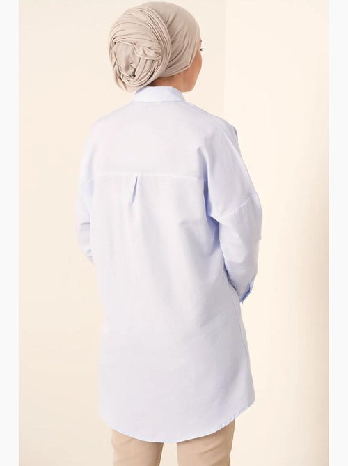 Lang poplin overhemd met knoopsluiting bdart - Kiabi