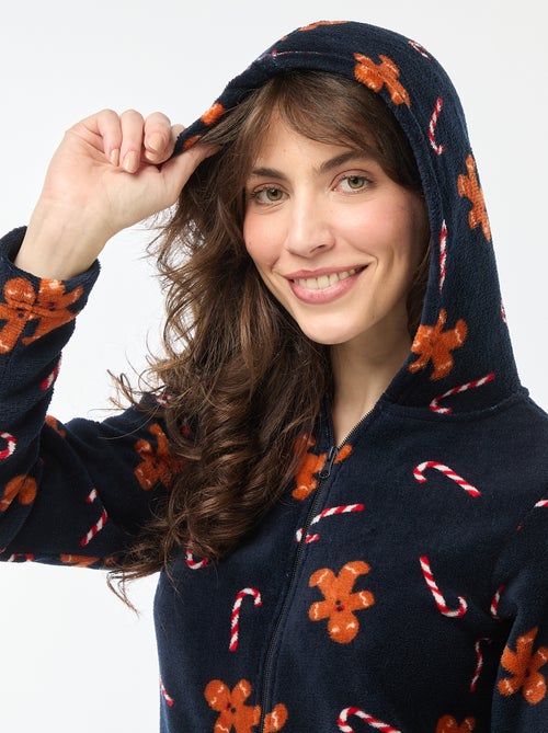 Lang pyjamapak van fleece - Peperkoek - Kiabi