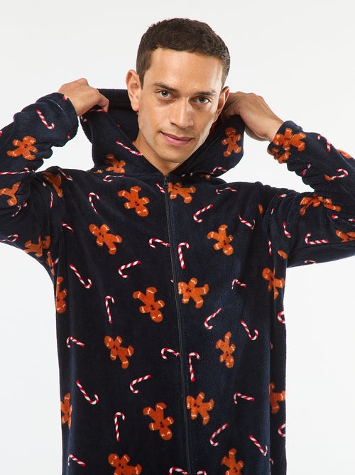 Lang pyjamapak van fleece - Peperkoek - Kiabi