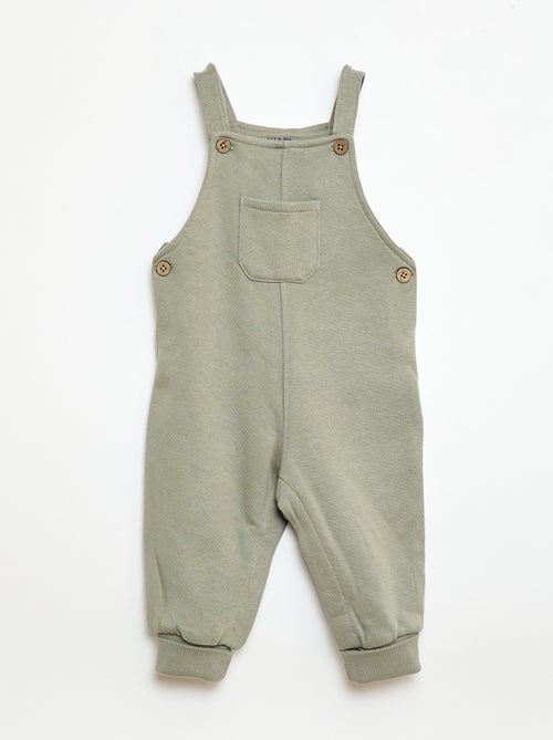 Lang tuinbroekje van joggingstof met verstelbare schouderbandjes - Kiabi