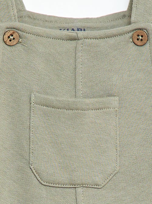 Lang tuinbroekje van joggingstof met verstelbare schouderbandjes - Kiabi