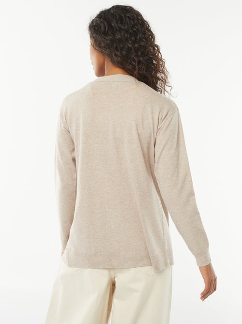 Lang vest van dun tricot - Kiabi