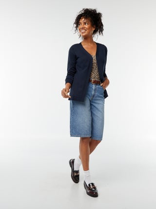 Lang vest van dun tricot