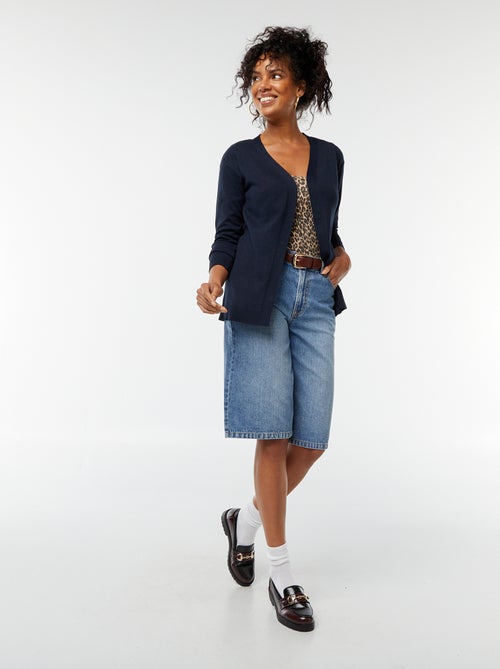Lang vest van dun tricot - Kiabi