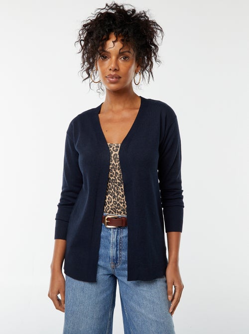 Lang vest van dun tricot - Kiabi