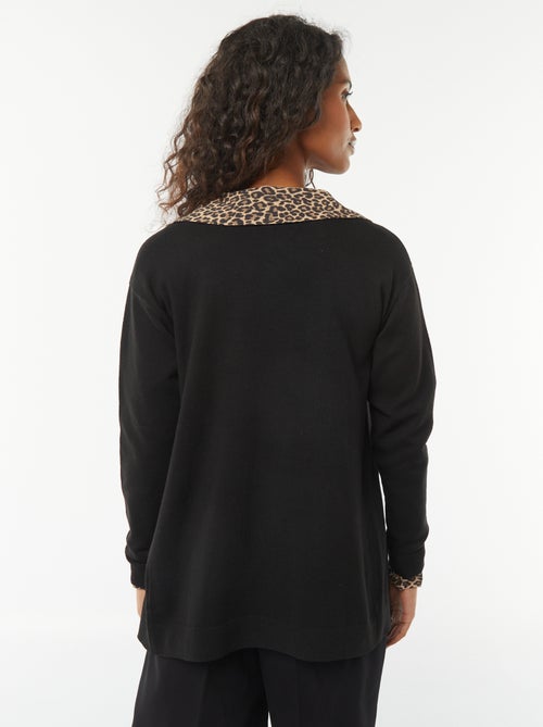 Lang vest van dun tricot - Kiabi