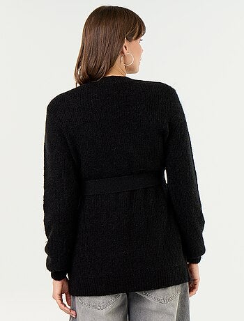 Lang zwangerschapsvest van mohairmix