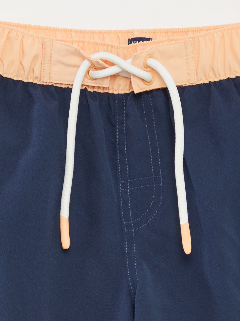 Lang zwemshort met kleurovergangseffect BLAUW - Kiabi