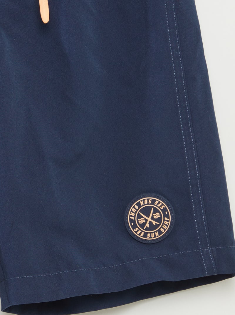 Lang zwemshort met kleurovergangseffect BLAUW - Kiabi