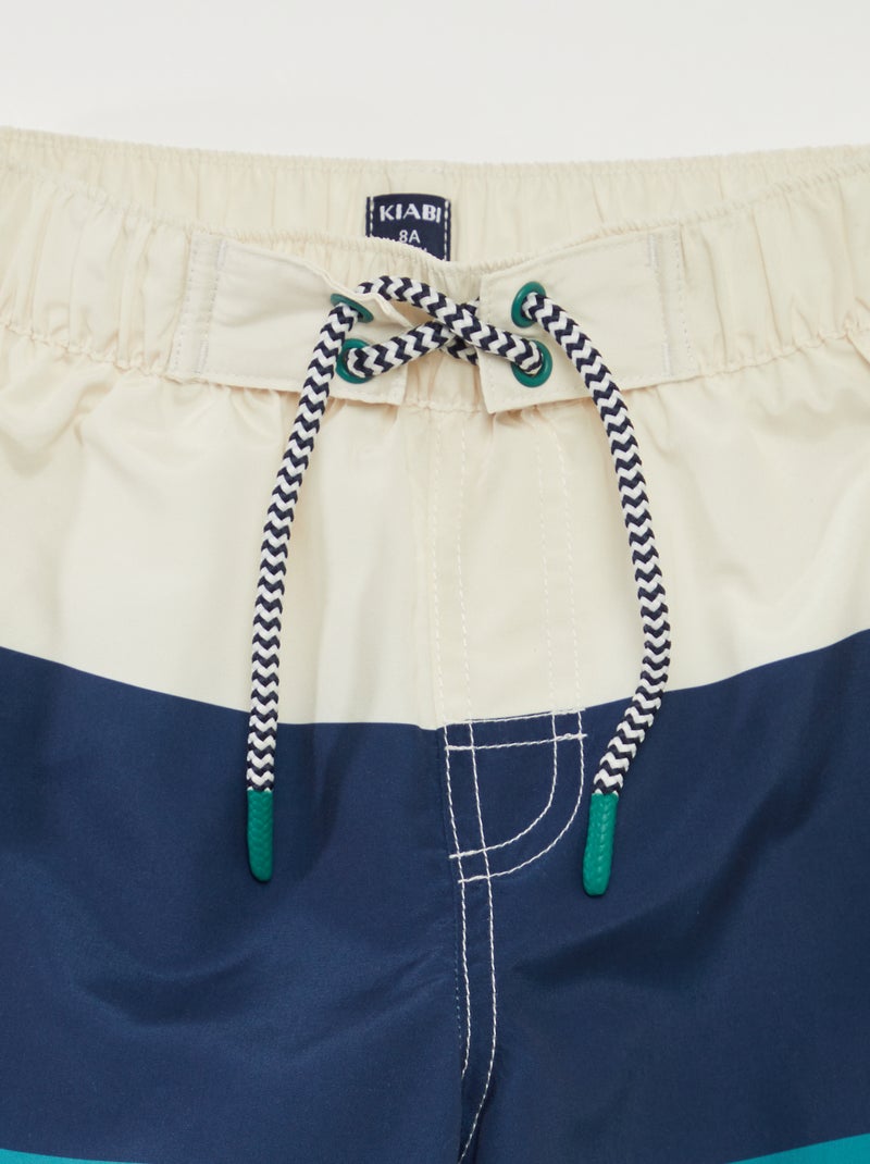Lang zwemshort met kleurovergangseffect GROEN - Kiabi