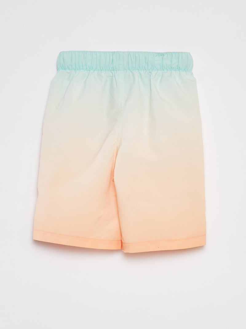 Lang zwemshort met kleurovergangseffect GROEN - Kiabi