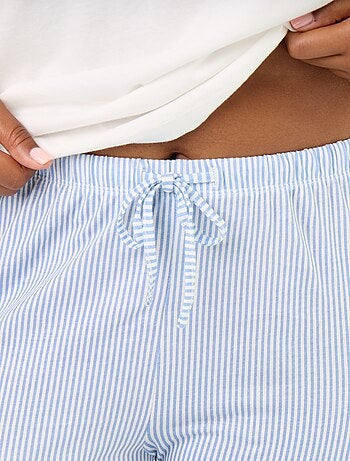 Lange 2-delige gestreepte pyjama