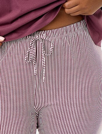 Lange 2-delige gestreepte pyjama