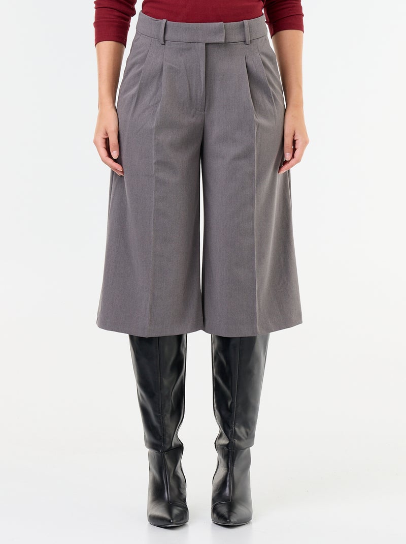 Lange bermuda in chinostijl Grijs - Kiabi