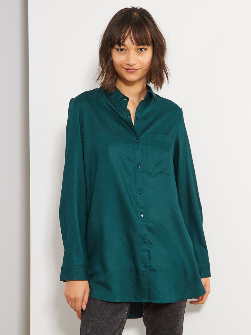 Lange blouse GROEN - Kiabi