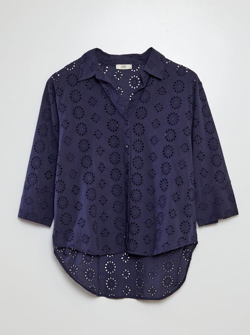 Lange blouse met 3/4-mouw en broderie anglaise | 'JDY' - Kiabi