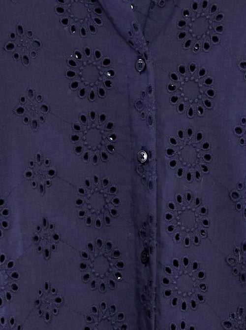 Lange blouse met 3/4-mouw en broderie anglaise | 'JDY' - Kiabi