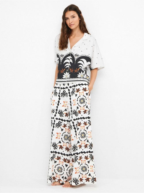 Lange broek met tropisch motief - Kiabi