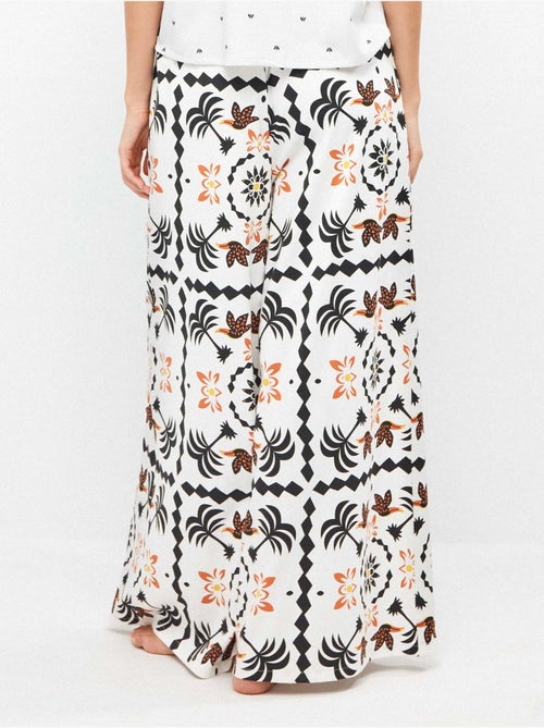 Lange broek met tropisch motief - Kiabi