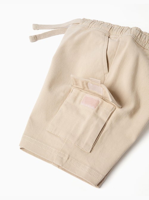 Lange cargoshort van twill met trekkoord - Kiabi Lange cargoshort van twill met trekkoord - Kiabi