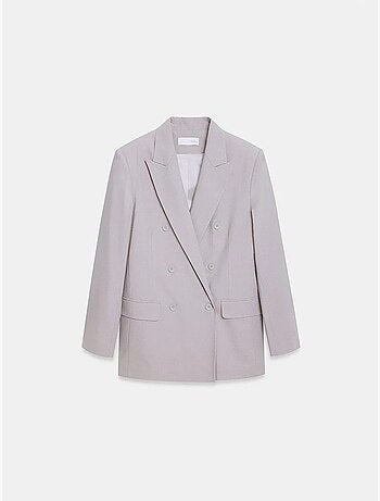 Lange crêpe blazer met sjaalkraag dilvin