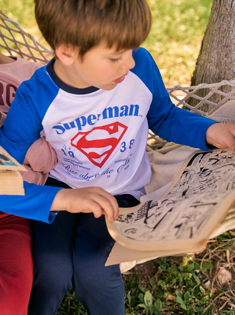 Lange DC Comics-pyjama met Superman-print - 2-delig Blauw - Kiabi