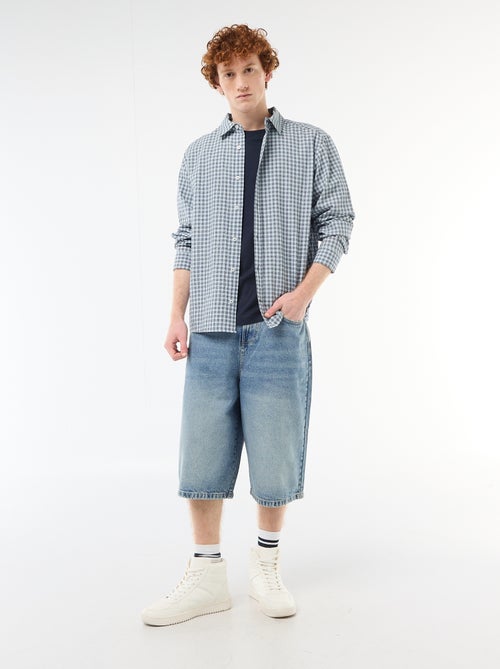 Lange denim bermuda van katoen - Kiabi