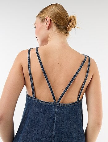 Lange denim jurk