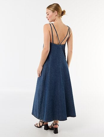 Lange denim jurk