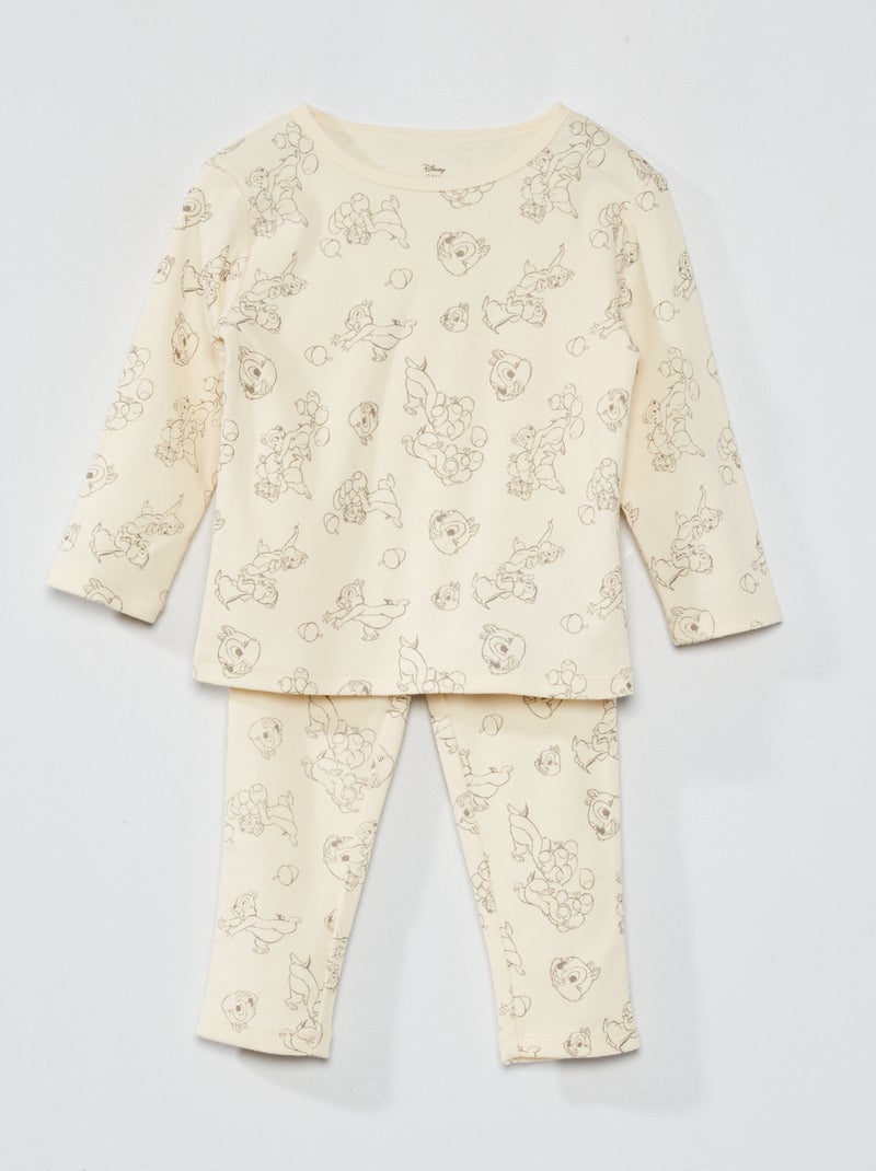 Lange 'Disney'-pyjama van jersey - 2-delig BIEGE - Kiabi