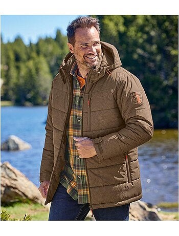 Lange donsjas met afneembare capuchon - ATLAS FOR MEN