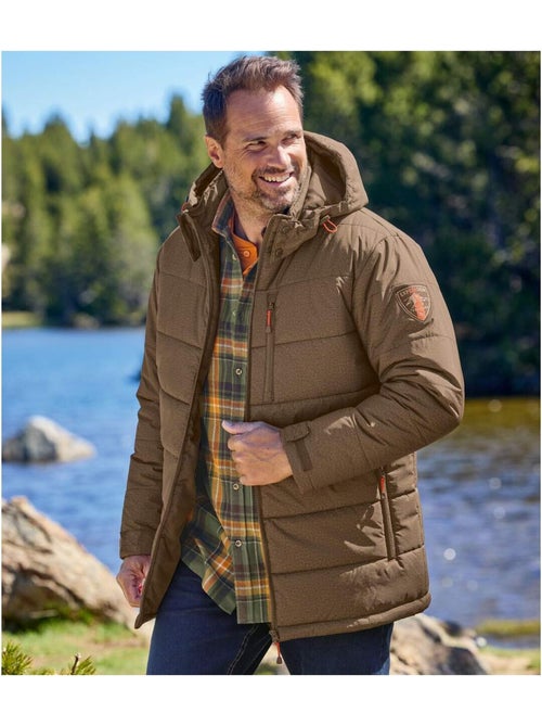 Lange donsjas met afneembare capuchon - atlas for men - Kiabi