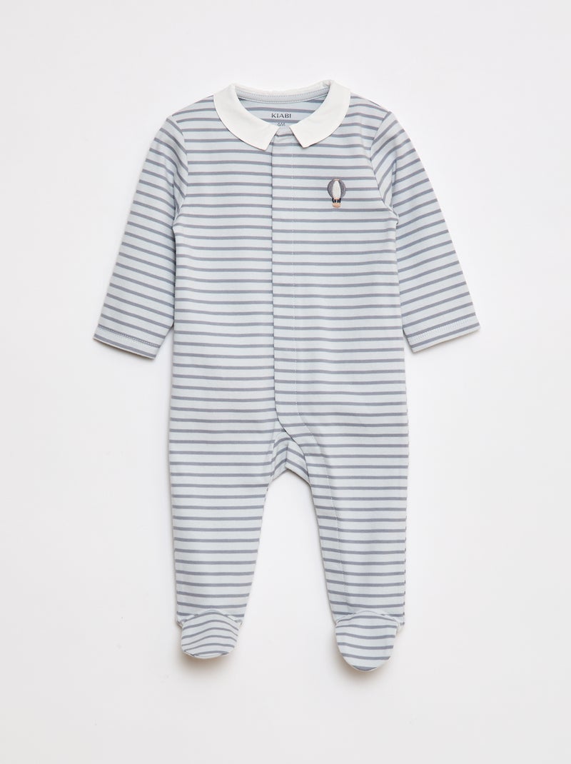 Lange, dunne pyjama Blauw - Kiabi