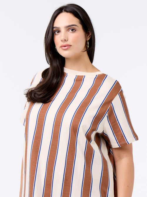 Lange effen T-shirtjurk - Kiabi