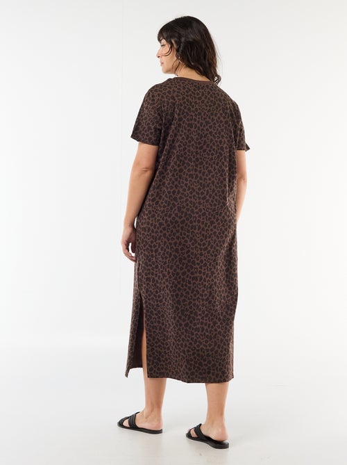 Lange effen T-shirtjurk - Kiabi