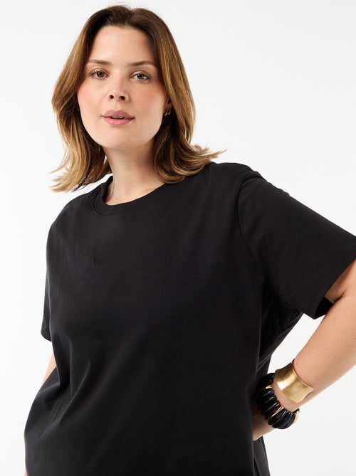 Lange effen T-shirtjurk - Kiabi
