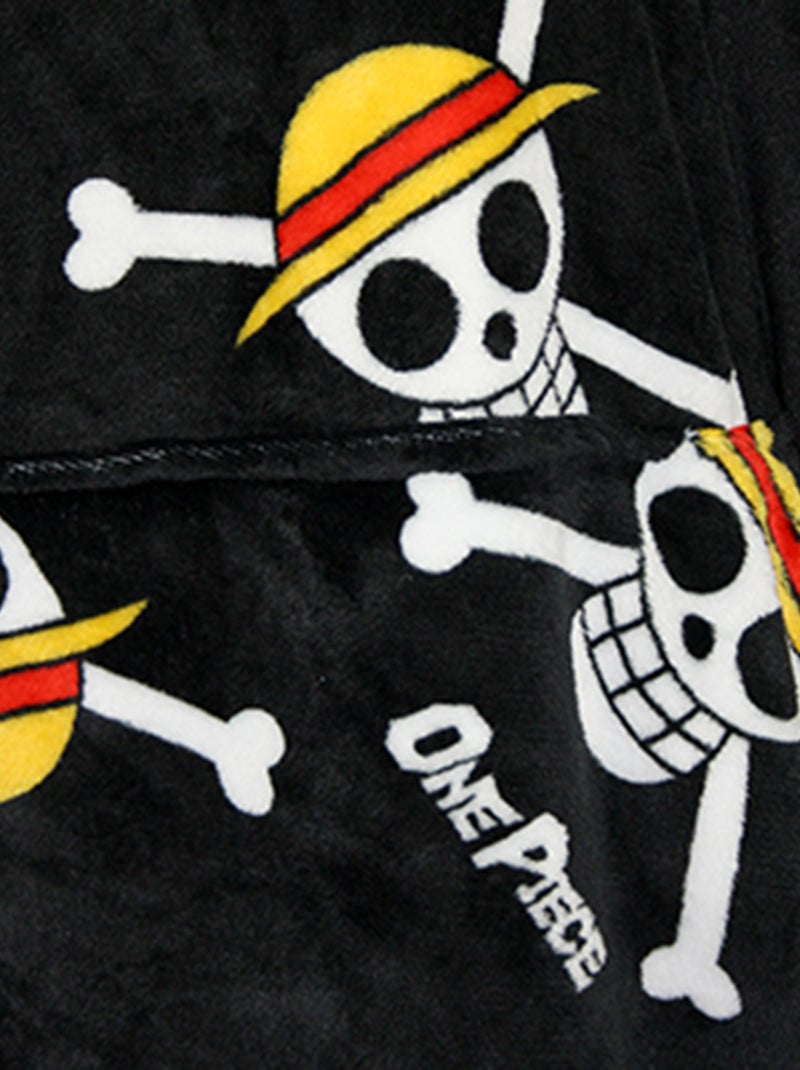 Lange fleece poncho 'One Piece' zwart - Kiabi
