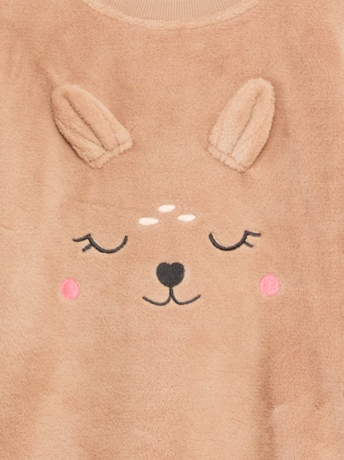 Lange fleece pyjama - Sweater + broek - 2-delig - Kiabi