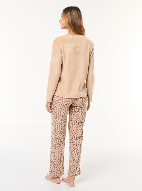 Lange fleece pyjama 'De Leeuwenkoning' 'Disney' - 2-delig - Kiabi