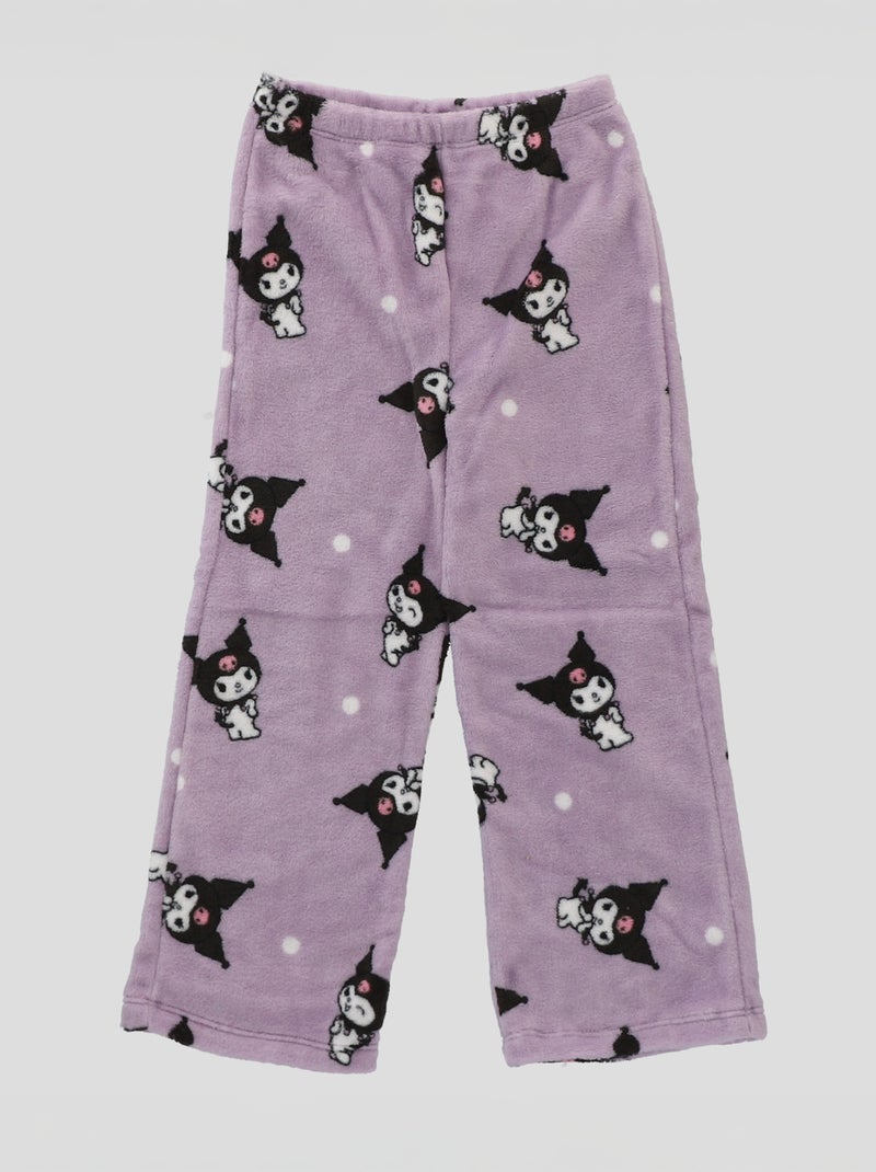 Lange fleecepyjama 'Hello Kitty' - 2-delig Paars - Kiabi