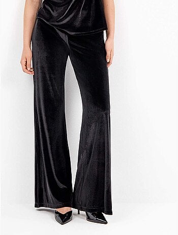 Lange fluwelen stretchbroek met elegant ontwerp
