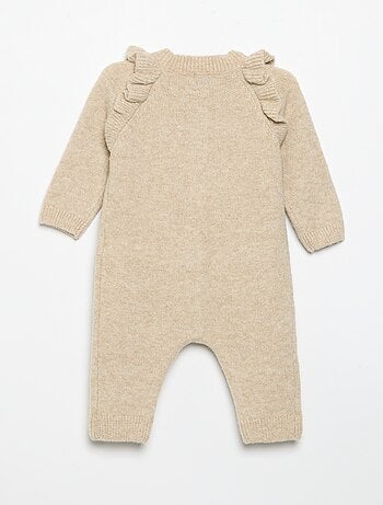 Lange gebreide jumpsuit met hartjes