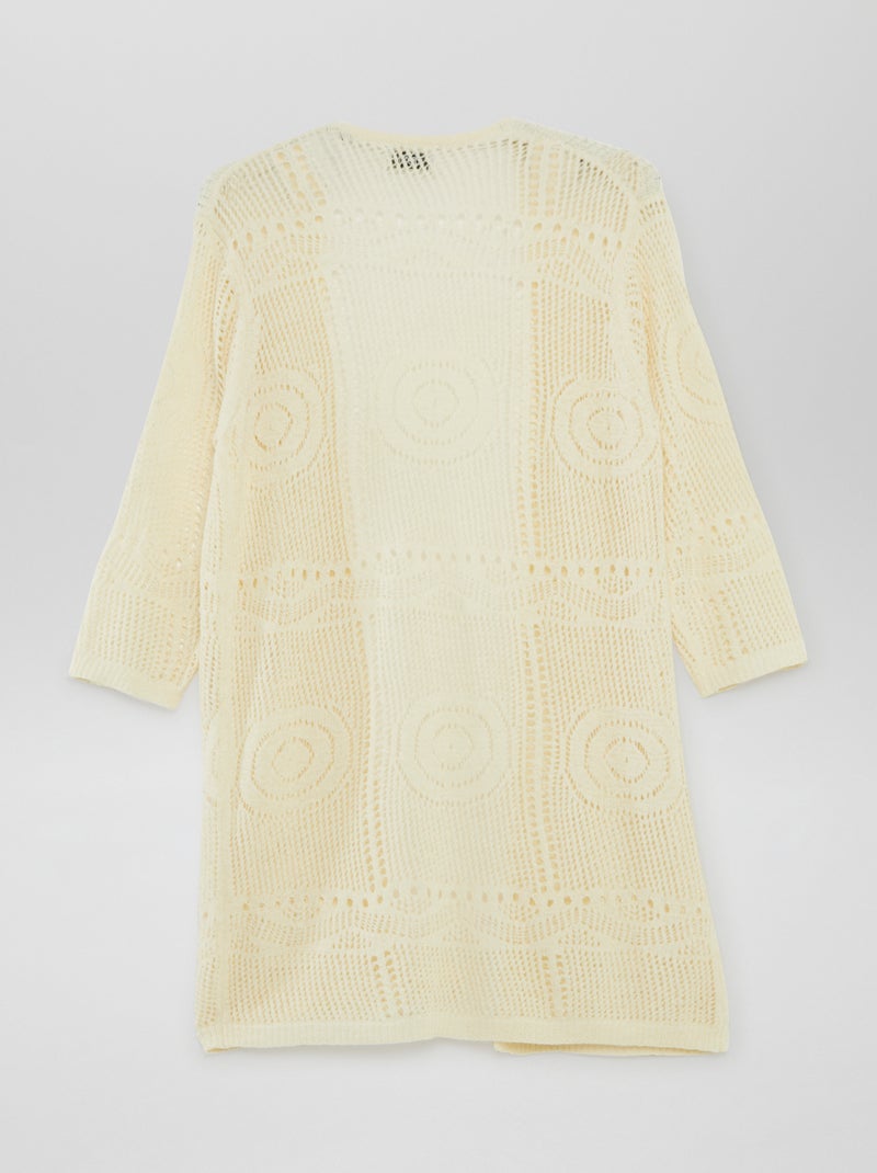 Lange gebreide kimono 'JDY' WIT - Kiabi