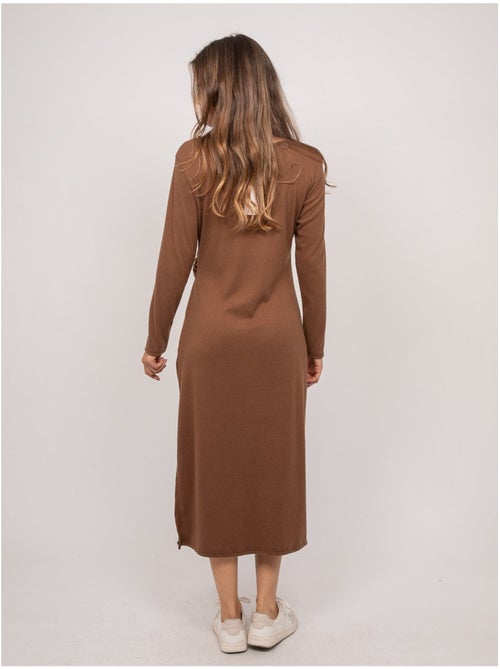 Lange gedrapeerde jurk van zacht tricot ilarisse - Kiabi Lange gedrapeerde jurk van zacht tricot ilarisse - Kiabi