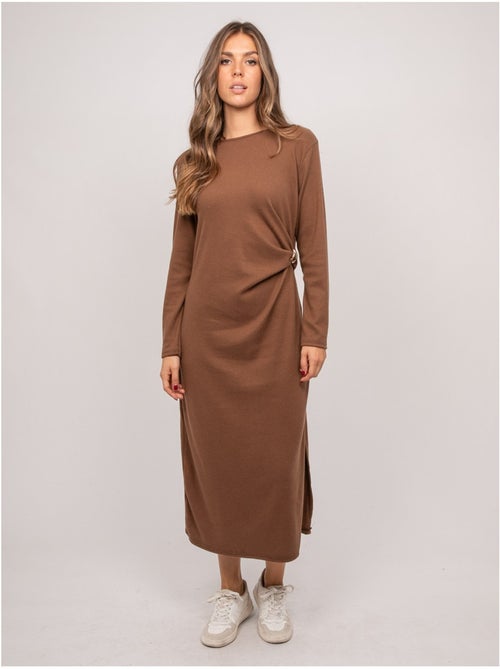 Lange gedrapeerde jurk van zacht tricot ilarisse - Kiabi Lange gedrapeerde jurk van zacht tricot ilarisse - Kiabi