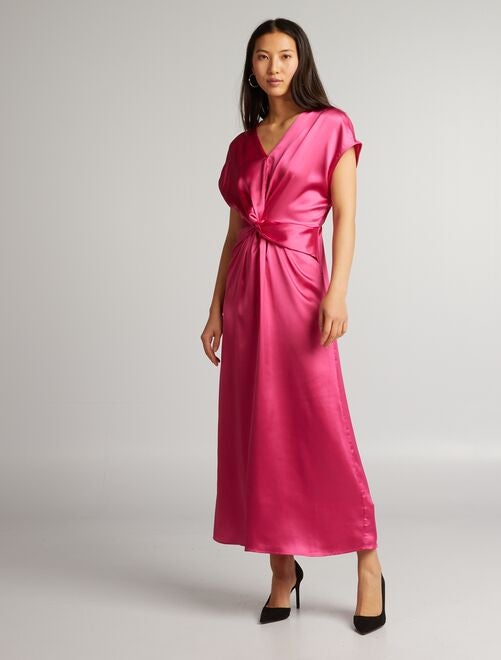 Lange, gesatineerde jurk - Kiabi