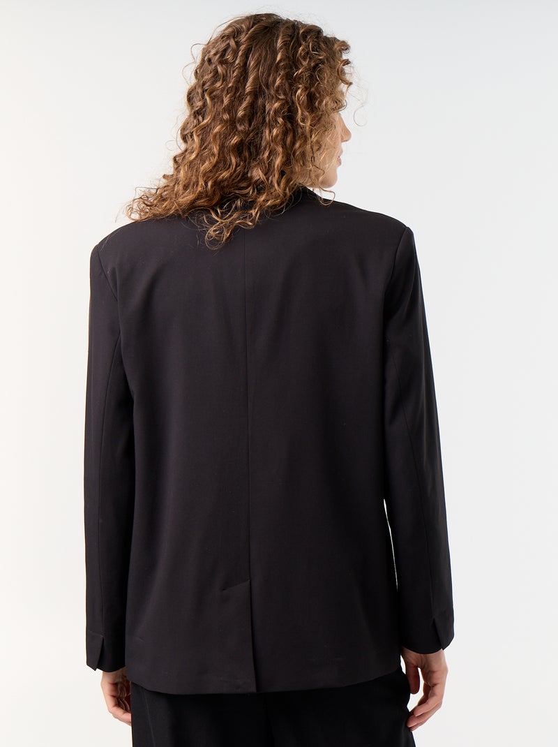 Lange getailleerde blazer Zwart - Kiabi
