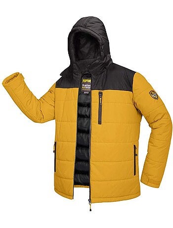 Lange gewatteerde jas met afneembare capuchon Sunny Winter - ATLAS FOR MEN