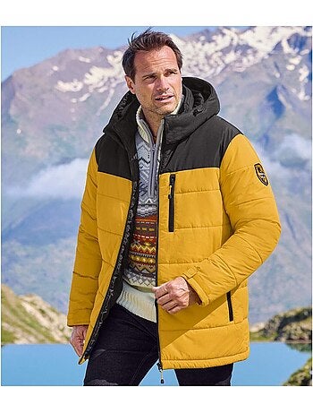 Lange gewatteerde jas met afneembare capuchon Sunny Winter - ATLAS FOR MEN
